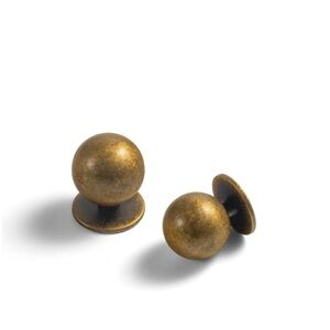 Antique Brass Ball Stud Knobs- 6 pc. Set